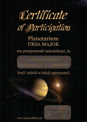 8.11.2010 Pokaz astronomiczny w przenośnym planetarium