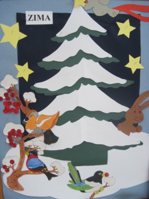 Zimowe dekoracje w naszym przedszkolu